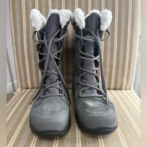 Columbia Women's Gray Winter Boots with Faux Fur